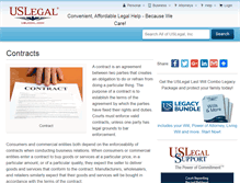 Tablet Screenshot of contracts.uslegal.com