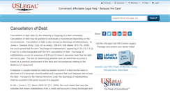 Desktop Screenshot of cancellationofdebt.uslegal.com