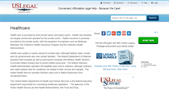 Desktop Screenshot of healthcare.uslegal.com