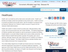 Tablet Screenshot of healthcare.uslegal.com