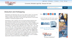 Desktop Screenshot of kidnapping.uslegal.com