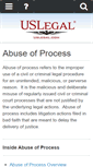 Mobile Screenshot of abuseofprocess.uslegal.com