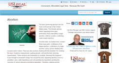 Desktop Screenshot of abortion.uslegal.com