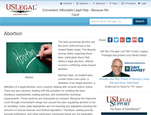Tablet Screenshot of abortion.uslegal.com