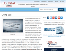 Tablet Screenshot of livingwills.uslegal.com