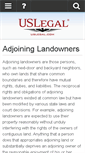 Mobile Screenshot of adjoininglandowners.uslegal.com