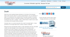 Desktop Screenshot of death.uslegal.com