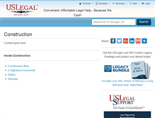 Tablet Screenshot of construction.uslegal.com