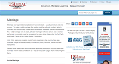 Desktop Screenshot of marriage.uslegal.com