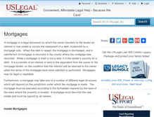 Tablet Screenshot of mortgages.uslegal.com