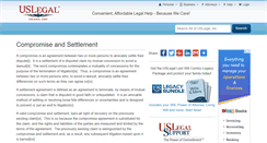 Desktop Screenshot of compromiseandsettlement.uslegal.com