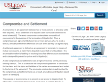 Tablet Screenshot of compromiseandsettlement.uslegal.com