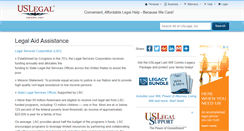 Desktop Screenshot of legalaid.uslegal.com