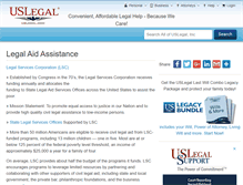 Tablet Screenshot of legalaid.uslegal.com