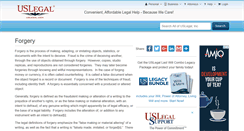 Desktop Screenshot of forgery.uslegal.com