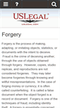 Mobile Screenshot of forgery.uslegal.com