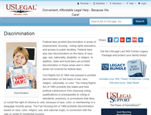Tablet Screenshot of discrimination.uslegal.com