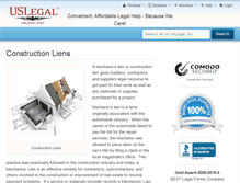 Tablet Screenshot of constructionliens.uslegal.com